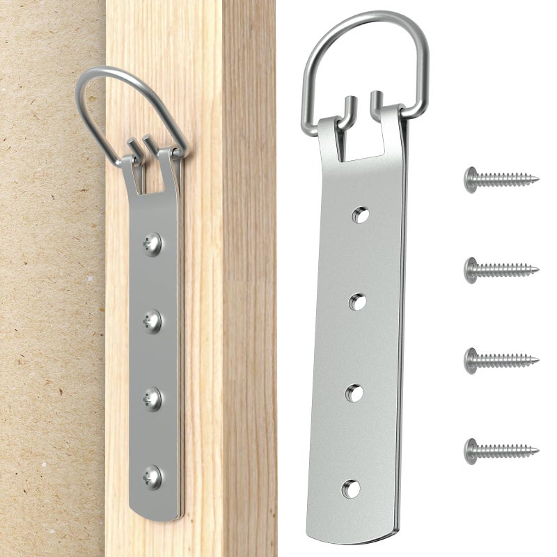 appacare قطعتان من شماعات الصور شديدة التحمل، شماعة كبيرة على شكل حرف D لتعليق إطار الصورة، مجموعة تعليق الصور - Image 1